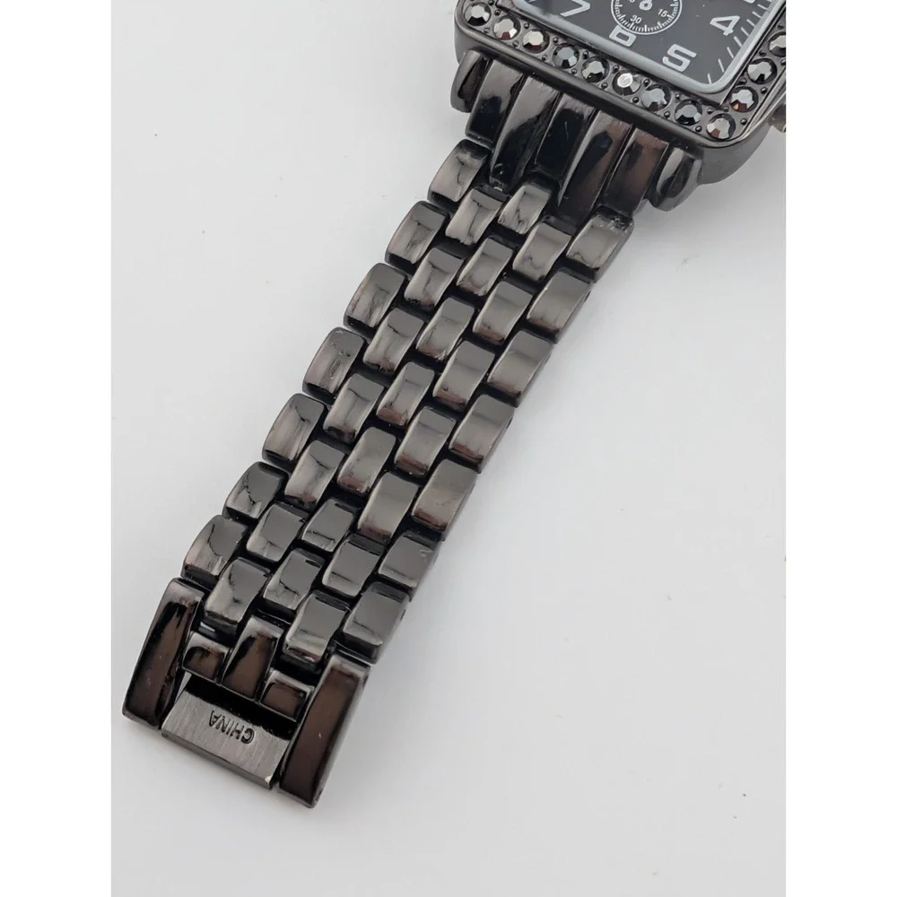 NY&C Watch Women 31mm Case Crystal Bezel Black 7